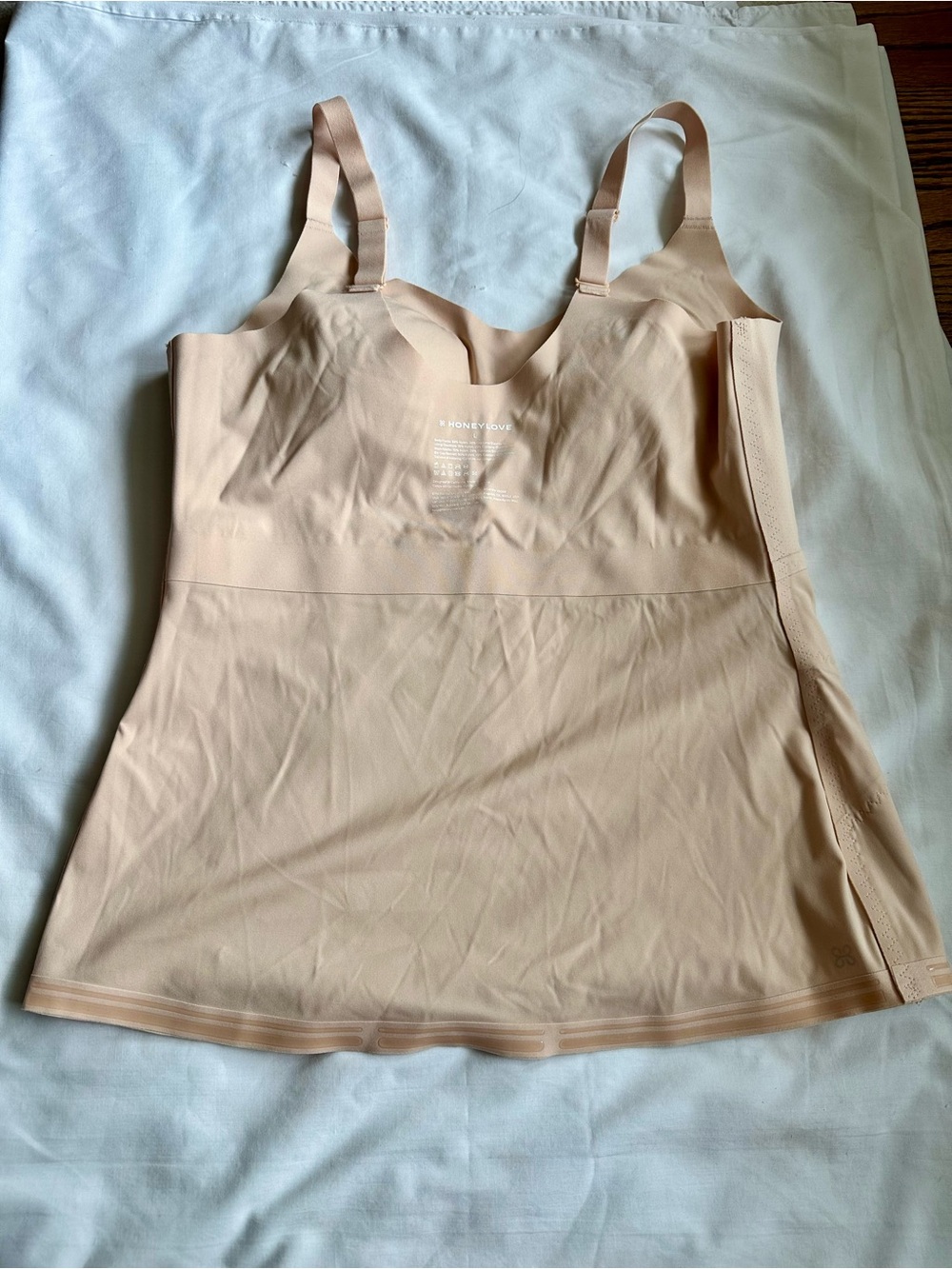 Honeylove Seamless Sculpting Lift Wear Pink Nude Shaping Tank Top Sz L - Picture 11 of 14